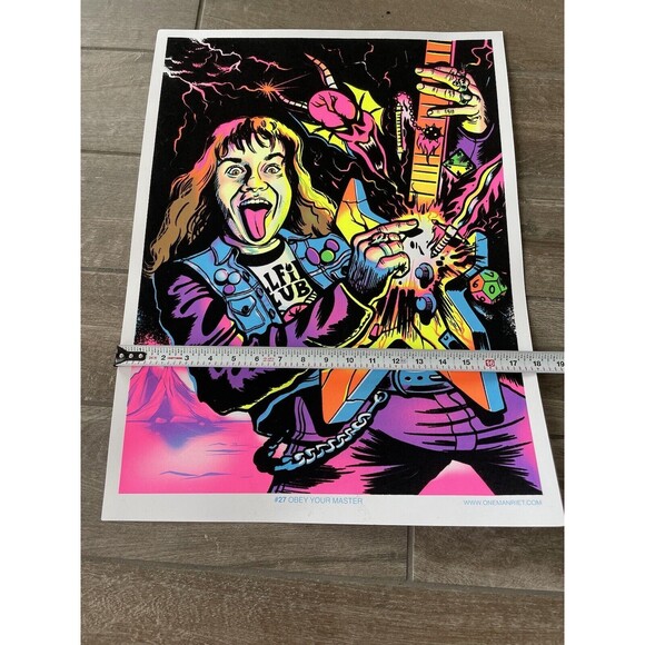 Obey Your Master Blacklight Poster Flocked Halloween New 24x18 - Picture 4 of 6